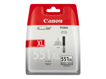 Canon CLI-551XL GY Grey Ink Cartridge | Canon CLI-551GYXL | Ink tank | Grey|6447B001