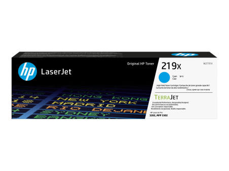 HP TerraJet original toner W2191X, HP 219X, cyan, 2500p, high capacity|W2191X