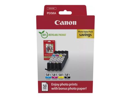 Canon CLI-581 | Ink Cartridge + Photo Paper | Multipack|2106C006