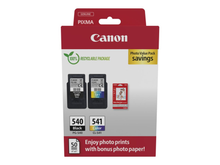 Canon PG-540 XL / CL-541 XL Photo Value Pack GP-501 50 sheets | Ink Cartridge XL | Multipack|5225B013