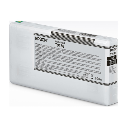 EPSON T91380N Matte Black Ink Cartridge (200ml) | Epson C13T91380N | Epson T9138 - matte black - original - ink cartridge | Epson UltraChrome HDX Ink | Matte black|C13T91380N