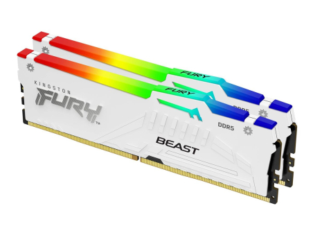 Kingston KF560C30BWEAK2-32 32GB 6000MT/s DDR5 CL30 DIMM (Kit of 2) FURY Beast White RGB EXPO | Kingston|KF560C30BWEAK2-32