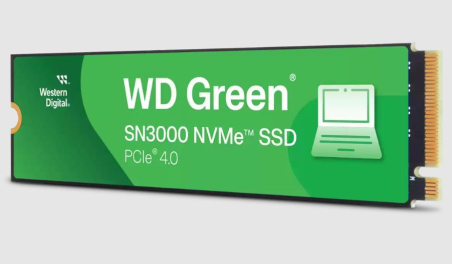 SSD|WESTERN DIGITAL|Green|1TB|M.2|PCIe Gen4|NVMe|Write speed 4200 MBytes/sec|Read speed 5000 MBytes/sec|2.3mm|TBW 150 TB|WDS100T4G0E|WDS100T4G0E