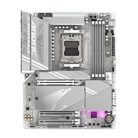 Gigabyte Processor family AMD Ryzen | Processor socket AM5 | DDR5 DIMM | Number of SATA connectors 4|X870 A ELITE WF7 ICE