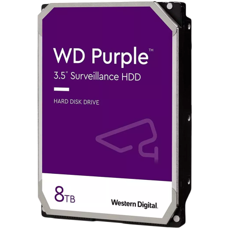 HDD Video Surveillance WD Purple 8TB CMR, 3.5'', 256MB, 5640 RPM, SATA, TBW: 180|WD85PURZ