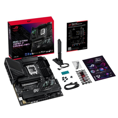 Mainboard|ASUS|Intel Z890|LGA1851|ATX|Memory DDR5|Memory slots 4|1xPCI-Express 4.0 16x|1xPCI-Express 5.0 16x|5xM.2|1xHDMI|1xDisplayPort|1xAudio-In|1xAudio-Out|2xUSB 2.0|4xUSB 3.0|4xUSB 3.1|2xUSB-C|2xUSB-C w/Thunderbolt|1xOptical S/PDIF|1xRJ45|ROGSTRIXZ890|ROG STRIX Z890-F GAMING WIFI