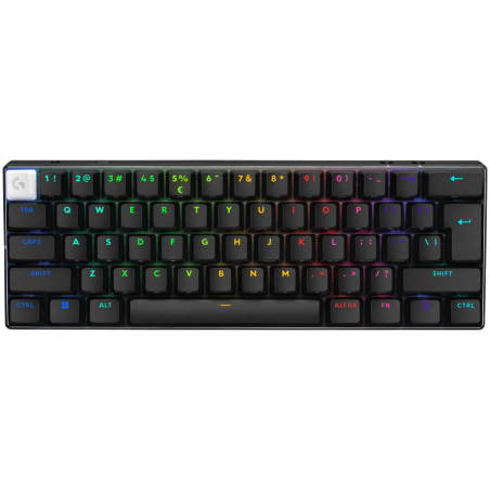 LOGITECH G PRO X 60 LIGHTSPEED Wireless Gaming Keyboard (Tactile) - BLACK - US INT'L - 2.4GHZ/BT - EMEA28-935 - TACTILE SWITCH|920-011911