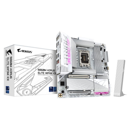 Mainboard|GIGABYTE|Intel B860 Express|LGA1851|Micro-ATX|Memory DDR5|1xPCI-Express 16x|3xM.2|1xHDMI|1xDisplayPort|4xUSB 2.0|6xUSB 3.2|1xUSB-C|1xOptical S/PDIF|1xRJ45|2xAudio port|B860MAELTWF6EICE1.0|B860M A ELT WF6E ICE 1.0