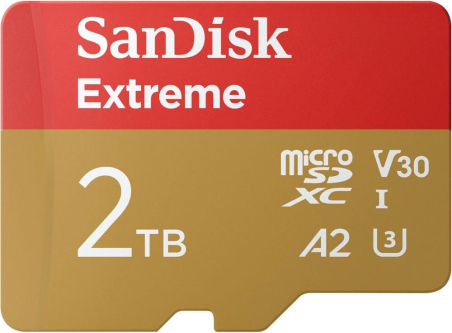 SanDisk Extreme microSDXC UHS-I Card Up to 240MB/s read speed and 140MB/s write speed with Adaptor, EAN: 619659208738|SDSQXAV-2T00-GN6MA