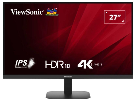 LCD Monitor|VIEWSONIC|VA2708-4K-HD|27"|Panel IPS|3840x2160|16:9|60 Hz|Matte|4 ms|Tilt|Colour Black|VA2708-4K-HD|VA2708-4K-HD