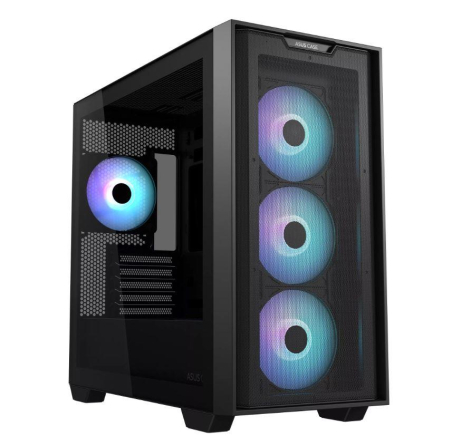 Case|ASUS|A21 PLUS|MidiTower|Case product features Transparent panel|Not included|MicroATX|MiniITX|Colour Black|A21PLUSTGARGBBLACK|A21 PLUS TG ARGB BLACK