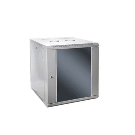 SOMI Networks | 15U, 19″ Network Wall Cabinet | 15U-60/60FPC | Gray | With Front Glass Doors | Depth: 60 cm|15U-60/60FPC