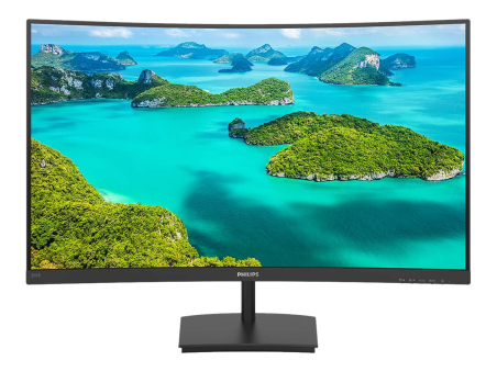 Philips | Curved LCD Monitor | 241E1SCA/00 | 24 " | VA | FHD | 16:9 | 75 Hz | 5 ms | 1920 x 1080 pixels | 250 cd/m² | HDMI ports quantity 1 | Black|241E1SCA/00