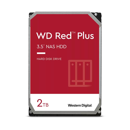 Western Digital | Red Plus NAS Hard Drive | WD20EFPX | 5400 RPM | 2000 GB | 64 MB|WD20EFPX