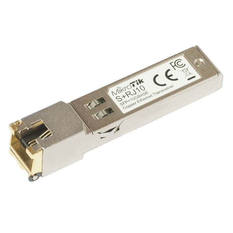 MIKROTIK SFP+ 10Gbps modulis įprastiems vytos poros LAN kabeliams (S+RJ10)