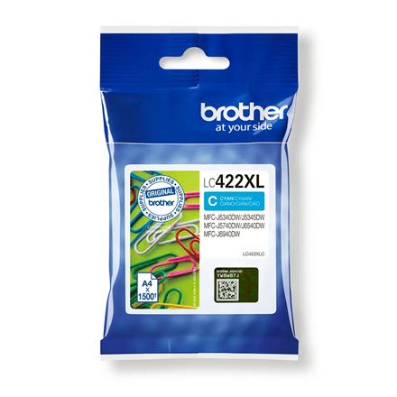 Brother LC422XLC | Ink Cartridge | Cyan|LC422XLC