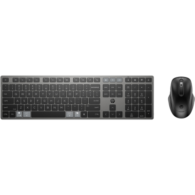 HP 720 Wireless Mouse Keyboard Combo - Multi-Device, Dual-Mode, Programmable, Rechargeable, 4000 dpi - Nightfall Black - ENG|9T5A9AA#ABB