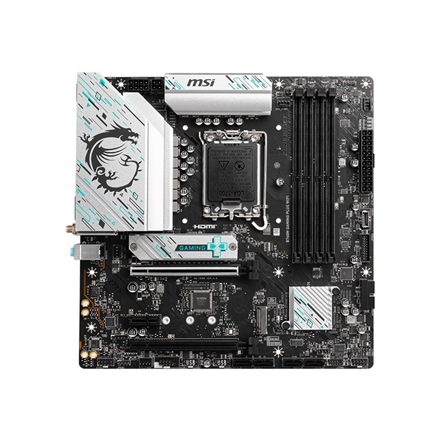 MSI | B760M GAMING PLUS WIFI | Processor family Intel | Processor socket LGA1700 | DDR5 | Supported hard disk drive interfaces SATA, M.2 | Number of SATA connectors 4|B760M GAMING PLUS WIFI