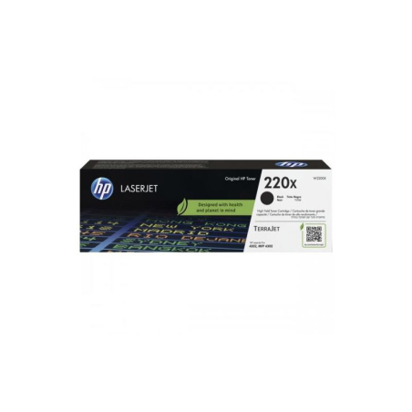 HP 220X High Capacity Black Toner Cartridge, 7500 pages, for HP Color LaserJet Pro 4301, 4302, 4303|W2200X