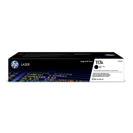 HP 117A Black Original Laser Toner Cartridge, 1000 pages, for HP Color Laser 150, 178, 179|W2070A