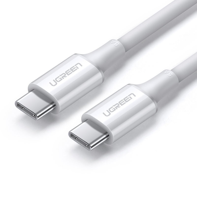 UGREEN USB-C - USB-C 1m kabelis, baltas
