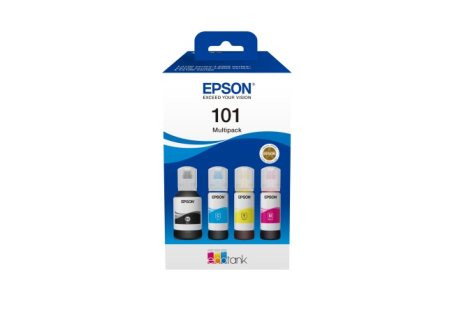 Epson Ink Consumables  4-colour | 101 EcoTank | Ink Bottle | Multipack|C13T03V64A