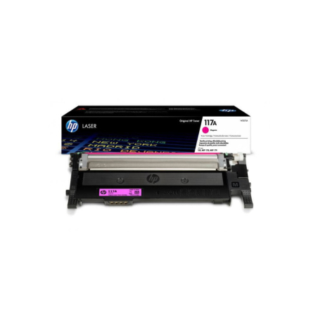 HP 117A Magenta Laser Toner Cartridge, 700 pages, for HP Color Laser 150,178,179|W2073A