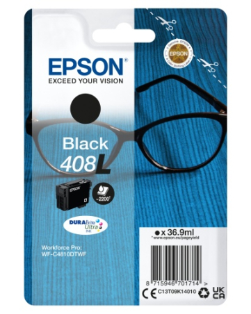 Epson 408L | DURABrite Ultra Ink | Black|C13T09K14010