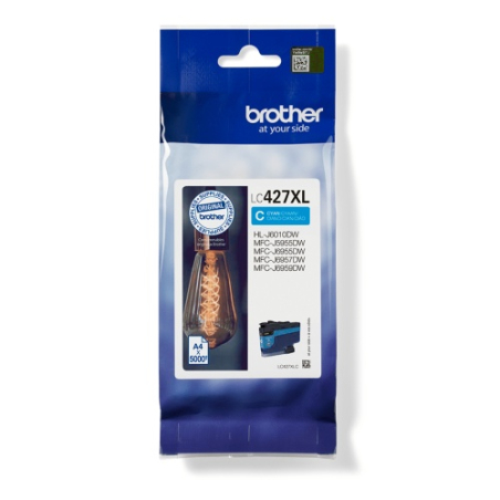 BROTHER Cyan Ink Cartridge - 5000 Pages|LC427XLC