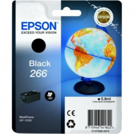 Epson 266 BK Ink Cartridge | Ink | Black|C13T26614010