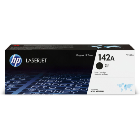 HP 142A Black Toner Cartridge, 950 pages, for HP LaserJet M110w, M110we, M140w, M140we|W1420A