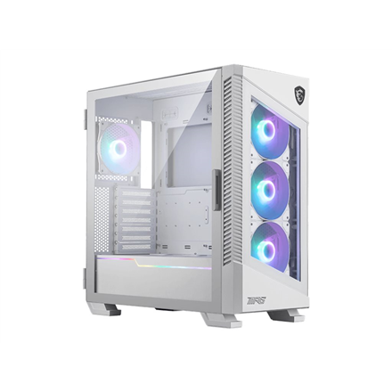 MSI MPG VELOX 100R White PC Case, Mid-Tower, USB 3.2, Audio-out, Mic-in | MSI|MPG VELOX 100R WHITE