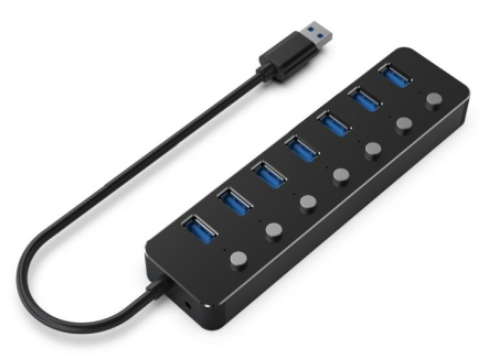 I/O HUB USB3 7PORT/UHB-U3P7P-01 GEMBIRD|UHB-U3P7P-01