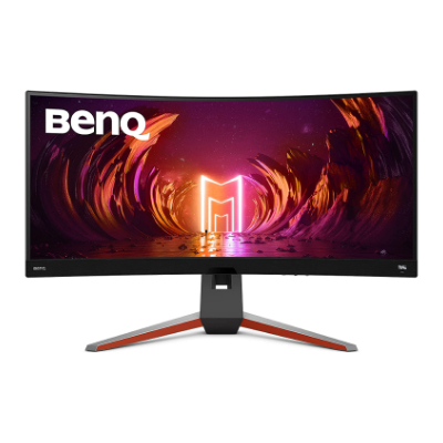 BenQ Mobiuz EX3410R - LED monitor - curved - 34" - 3440 x 1440 UWQHD @ 144 Hz - VA - 350 cd / m² - 3000:1 - DisplayHDR 400 - 1 ms - 2xHDMI, DisplayPort - speakers with subwoofer|9H.LKKLA.TBE