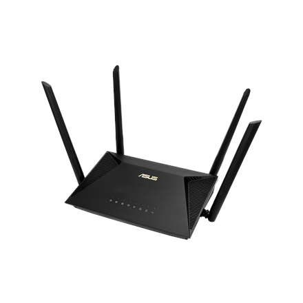 Wireless AX1800 Dual Band Gigabit Router, UK | RT-AX53U | 1201+600 Mbit/s | Ethernet LAN (RJ-45) ports 4 | Mesh Support No | MU-MiMO Yes | No mobile broadband | Antenna type  External antenna x 4 | 36 month(s)|90IG06P0-MO3500