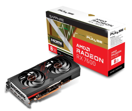 SAPPHIRE PULSE AMD RADEON™ RX 7600 GAMINGOC 8GB GDDR6 HDMI / TRIPLE DP LITE|11324-01-20G