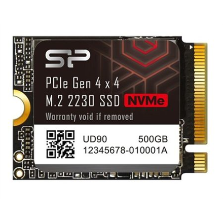 Silicon Power SSD | UD90 | 500 GB | SSD form factor M.2 2230 | Solid-state drive interface PCIe Gen4x4 | Read speed 4700 MB/s | Write speed 1700 MB/s|SP500GBP44UD9007