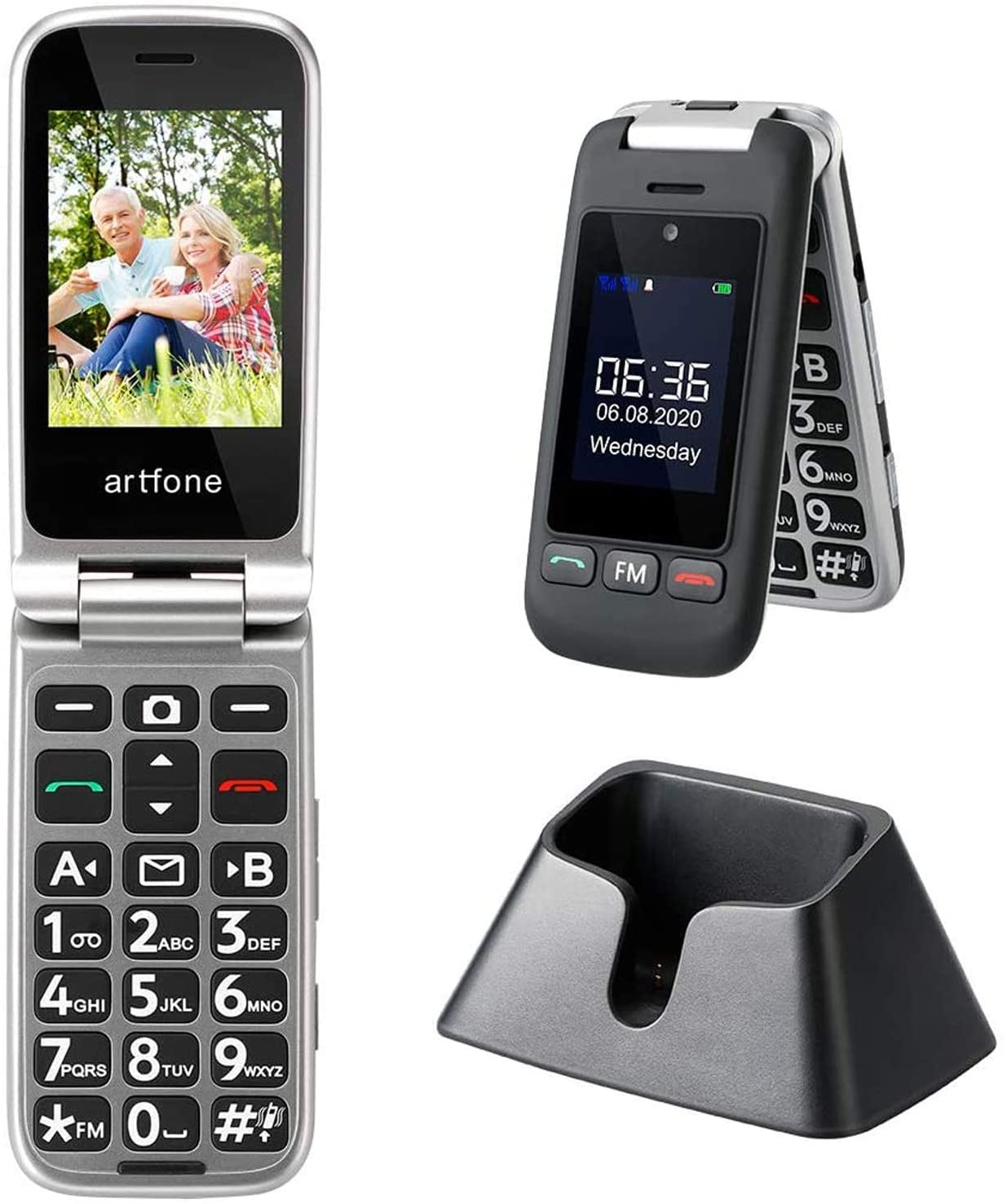 Senjorų mobilusis telefonas Artfone C10 juodas