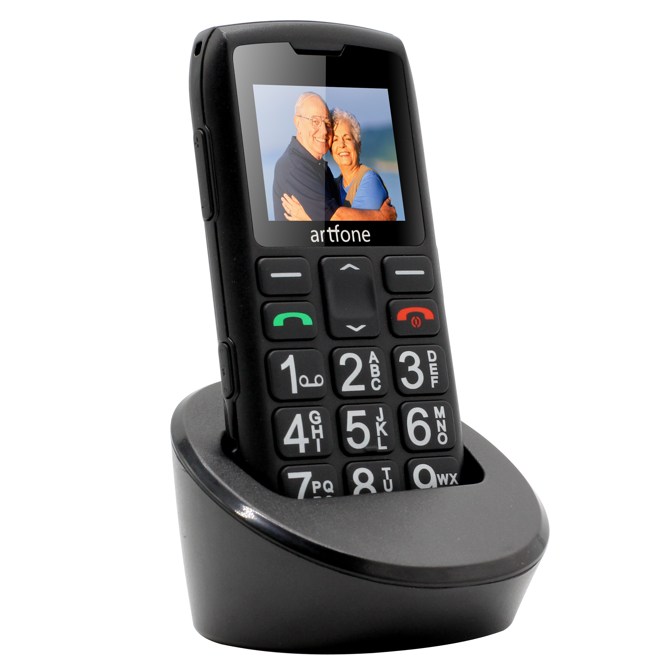 Senjorų mobilusis telefonas Artfone C1+ juodas