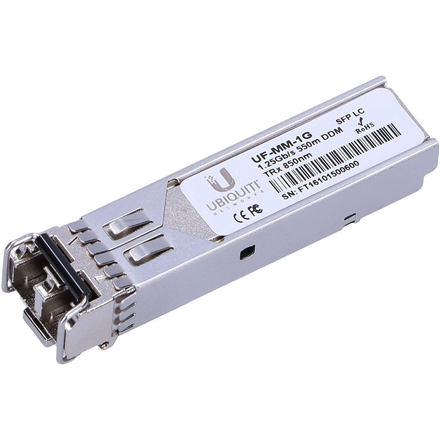 Ubiquiti | UF-MM-1G | SFP | Multi-Mode Fiber | Dual LC | 10/100/1000 Mbit/s | Wavelength 850 nm | Maximum transfer distance 550 m | (2-Pack) | 0 to +70C|UACC-OM-MM-1G-D-2