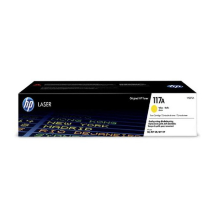 HP 117A Yellow Laser Toner Cartridge, 700 pages, for HP Color Laser 150,178,179|W2072A