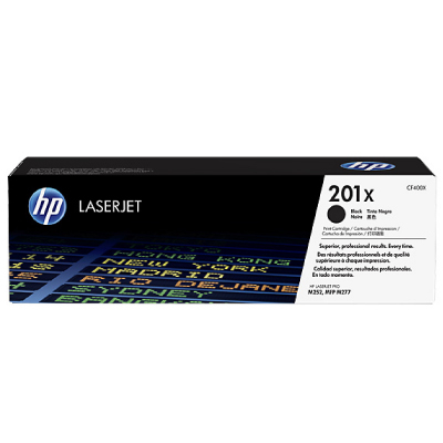 HP 201X High Yield Black Laser Toner Cartridge, 2800 pages, for HP Color LaserJet 277, Pro M252|CF400X