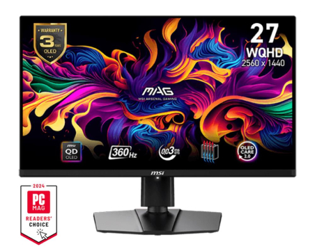 Monitor|MSI|MAG 271QPX QD-OLED|26.5"|Gaming|Panel QD-OLED|2560x1440|16:9|360Hz|0.03 ms|Swivel|Pivot|Height adjustable|Tilt|MAG271QPXQD-OLED|MAG271QPXQD-OLED