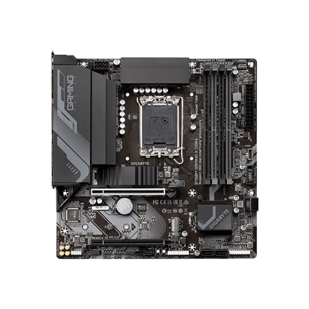 Gigabyte | B760M GAMING X DDR4 1.0 M/B | Processor family Intel | Processor socket  LGA1700 | DDR4 DIMM | Memory slots 4 | Supported hard disk drive interfaces 	SATA, M.2 | Number of SATA connectors 4 | Chipset Intel B760 Express | Micro ATX|B760M GAMING X DDR4