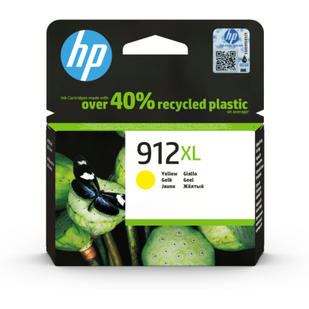 HP 912XL, High Capacity Yellow Ink Cartridge, 825 pages, for HP Officejet 8012, 8013, 8014, 8015 Officejet Pro 8020|3YL83AE