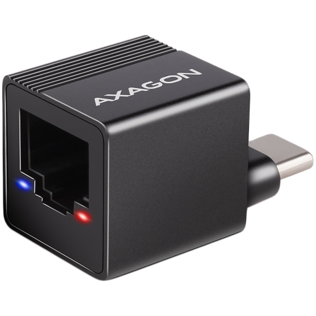 AXAGON ADE-MINIC USB-C 3.2 Gen 1 - Gigabit Ethernet MINI adapter, auto install, black|ADE-MINIC