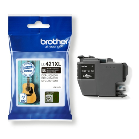 Brother LC421XLBK Ink Cartridge, Black | Brother Brother LC | LC421XLBK | Brother LC421XLBK - High Yield - black - original - ink cartridge | Ink cartridge | Black|LC421XLBK