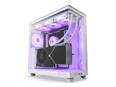 NZXT PC case H6 Flow RGB white|CC-H61FW-R1