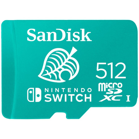 SanDisk microSDXC card for Nintendo Switch 512GB, up to 100MB/s Read, 60MB/s Write, U3, C10, A1, UHS-1|SDSQXAO-512G-GNCZN