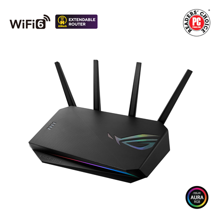 Wireless Router | ROG STRIX GS-AX5400 | 4804 + 574 Mbit/s | Ethernet LAN (RJ-45) ports 4 | Mesh Support Yes | MU-MiMO Yes | No mobile broadband | Antenna type  External antenna x 4 | 36 month(s)|90IG06L0-MO3R10